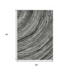 Taupe Charcoal And Ivory Abstract Washable Indoor Outdoor Area Rug - 3 of 4