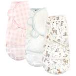 Hudson Baby Infant Girl Cotton Swaddle Wrap, Enchanted Forest, 0-3 Months