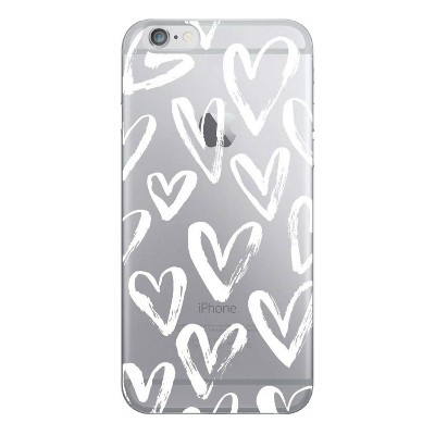 OTM Essentials Apple iPhone SE (2nd gen)/8/7/6s/6 Clear Case - White Hearts