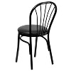 Emma and Oliver 2 Pack Fan Back Metal Chair - Vinyl Seat - 3 of 4