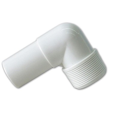 Swimline HydroTools Swimming Pool or Spa Threaded and Straight Slip Elbow Fitting 4.25" - White