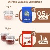 Set of 6 Airtight Glass Jars with Lids 17oz, Small Food Storage Container with Wire Clip Fastening - 3 of 4