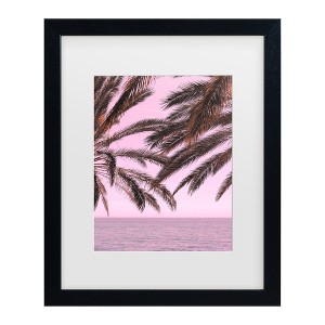 Trademark Fine Art - Pictufy Studio III Palm Pink 1 Matted Framed Art - 1 of 4