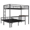 NicBex Twin Over Full Bunk Bed with Safety Guardrail and Desk,Metal Loft Bed with Ladder,Modern Bunk Beds,Noise Reduced Bunk Beds for Bedroom - 2 of 4