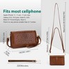 Multi-Function Small Crossbody Bags For Women,Cell Phone Shoulder Bag,Clutch Purse,RFID Wristlet Wallet,Card Holder Coffee - 4 of 4