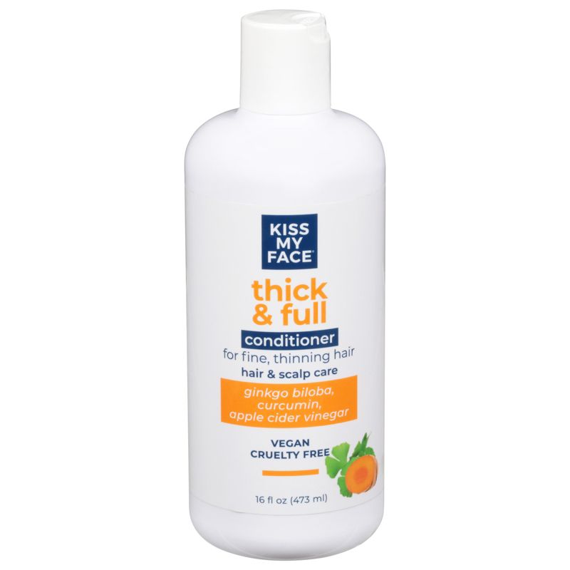 Kiss My Face Thick and Full Conditioner Ginkgo Biloba, Curcumin, Apple Cider Vinegar - 16 oz, 1 of 3