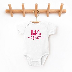 The Juniper Shop 14th Feb Stars Puff Print Baby Bodysuit - 1 of 3