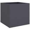 vidaXL 2pcs Anthracite Cold-Rolled Steel Planters - Rectangular Garden/Outdoor/Balcony Boxes 16.5"x15.7"x15.4", Sturdy & Easy to Assemble - 4 of 4