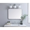 Elegant Lighting Soft corner metal rectangular mirror 24x32 inch in Silver - 2 of 4