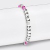 Little Words Project Don't Settle Beaded Bracelet - Pink - 2 of 4