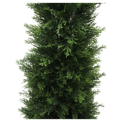 Winterfest 4' Green Potted Cedar Topiary Tree - UV Resistant