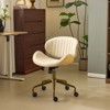 Karl Home | PU Curved Office Chair With Antique Bronze Base - 2 of 4