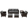 Sonkuki 6-Piece Patio Conversation Set with Side Table - 2 of 4