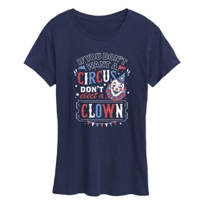 Women's - Instant message - Don't Clown Short Sleeve Graphic T-Shirt - 1 of 4