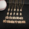 Baseball Number Necklace for Men Jersey Number Necklace with Stainless Steel Gold Plated Chain & Baseball Charm Pendant - 2 of 4