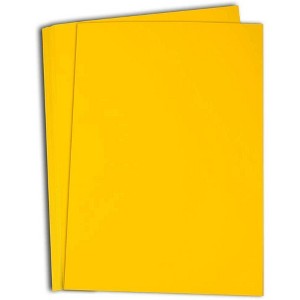 Hamilco Colored Cardstock Scrapbook Paper 8.5" x 11" Sunflower Yellow Color Card Stock Paper 50 Pack - 1 of 4