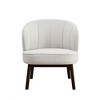 TOAOTBNBO Solid Wood Accent Chair with High Back, Contemporary Armless Chair with High Density foam Upholstered Chair Comfy Lounge Chair for Bedroom - 2 of 4