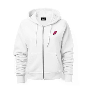 Dalix Donut Embroidered Hoodie Fleece Sweatshirt Zip Front Mens - 1 of 4