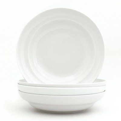 33oz 4pk Ceramic Essential Pasta Bowls White - Euro Ceramica