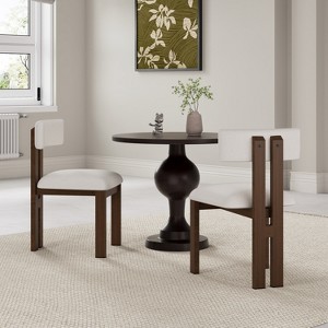 Christopher Knight Home Astura Iron Frame Upholstered Dining Chairs (Set of 2) - 1 of 4