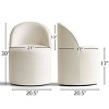 Comfy Accent Chair Armless Upholstered Accent Chair​ with Castors Rolling Accent Chair Living Room -Tanpinhause - 3 of 4