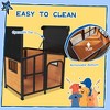 PawHut Cabin-Style Wooden Dog House for Large Dogs, Outdoor & Indoor Pet Shelter with Openable Asphalt Roof and Giant Window, Yellow - Nertpow - 3 of 4