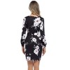 Leadingstar Women's Sexy Bodycon Casual Party Work Dresses Lantern Long Sleeve Wrap Mini Dress - 4 of 4