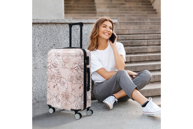 Ridstar 5-Piece PC Hard-Shell Rotating Luggage Set with Cosmetic Case ...