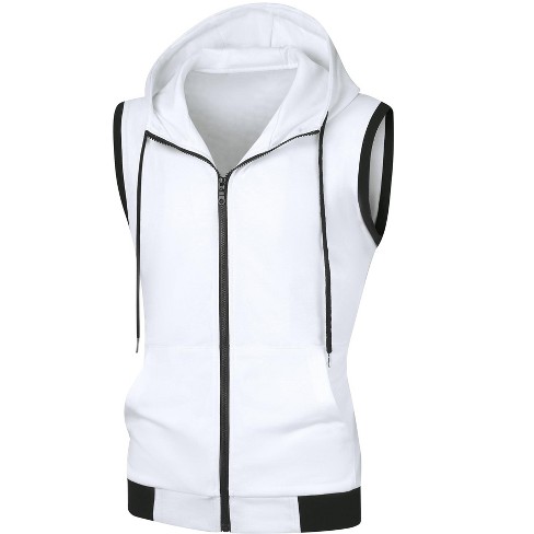 Zip hoodie online sleeveless