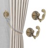 Unique Bargains Curtain Holdbacks One-Piece Mounting Hooks Zinc Alloy 1.81"x1.38" 1 Pair - 2 of 4
