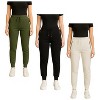 3 Pack Ultra Soft Womens Joggers with Zip Pockets - 2 of 4