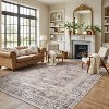 World Rug Gallery Calista Multi Vintage Indoor Rug – Machine Washable Flat Pile with Non-Slip Backing - 2 of 4