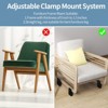 Aoibox Adjustable Bed Risers 4 Inch Heavy Duty Screw Clamp Fit 0-1.5 In Frame Support 5000lbs Table Cabinet 4 Pack Black - 4 of 4