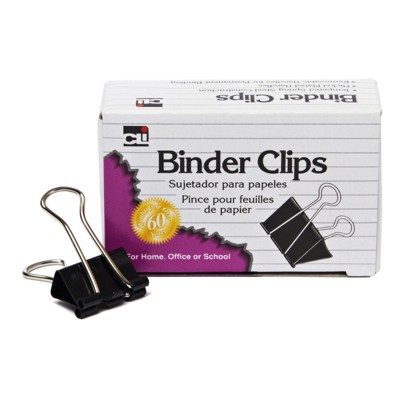 Charles Leonard Binder Clips, Mini, 1/4" Capacity, Box of 12 (Case of 50)