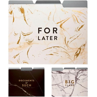 Eccolo Marble Collection Fashion Top Tab File T617E-ST