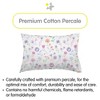 BreathableBaby Cotton Percale Pillowcase, For 13" x 18"/33 x 46 cm Toddler Pillow, Floral Marks (2-Pack) - 2 of 4