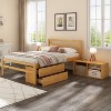 Twin/Full Size Platform Bed with Removable Storage Shelves and 2 Built-in Storage Drawers for Added Convenience-ModernLuxe - 2 of 4