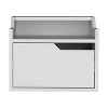 NicBex Modern Floating Nightstand with 1 Drawer Bedside Table End Table with Two-Tiered Top Shelf for Bedroom, Living Room - 3 of 4