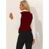 INSPIRE CHIC Women's V Neck Sleeveless Retro Waistcoat Vest - 3 of 4