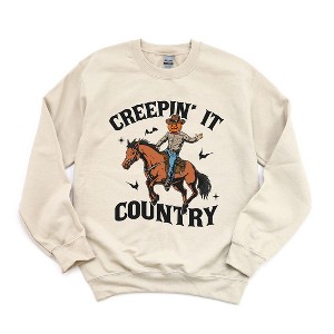 Simply Sage Market Women's Graphic Sweatshirt Creepin' It Country Cowboy - 1 of 4