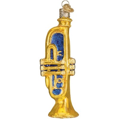 Old World Christmas Blown Glass Ornament for Christmas Tree, Golden Trumpet