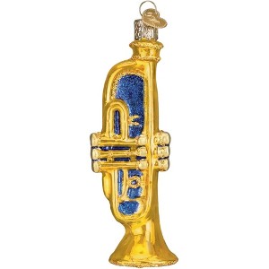 Old World Christmas Blown Glass Ornament for Christmas Tree, Golden Trumpet - 1 of 4