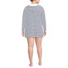 Lands' End Women's Cotton Jersey Long Sleeve Hooded Swim Cover-up Dress - 2 of 3