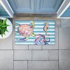 Stupell Industries Brushstroke Sea Life on Stripes Printed Outdoor Door Mat, design by Paul Brent, 18"x30" - 3 of 4