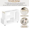 NicBex Modern Narrow Coffee Table with Storage,Mobile End Table with Lockable Wheels,Living Room Furniture - 4 of 4