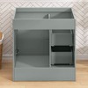 Bath Vanity Cabinet without Top 30 in. W x 21.5 in. D x 33.5 in. H Bathroom Vanity in Sky Grey with Black Handle - 2 of 4