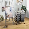 Tangkula 15 Drawer Rolling Storage Cart Opaque Multicolor Drawers Home Organizer - 3 of 4