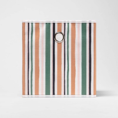 11" Fabric Cube Storage Bin Stripe - Room Essentials™