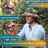 Tirrinia Unisex Wide Brim Bucket Hat with Neck Flap and Chin Cord, Outdoor Camping Hiking Fising Sun Hat, Camouflage - 3 of 4