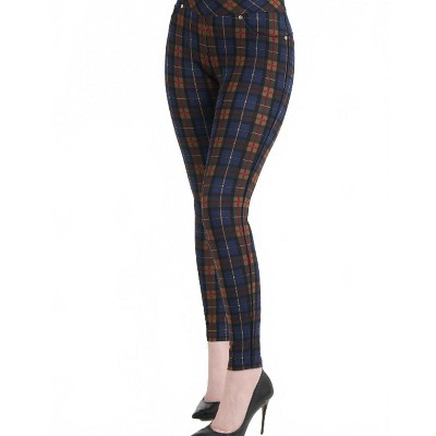 Women's Luxe Plaid Piped Jegging - Peter Nygard